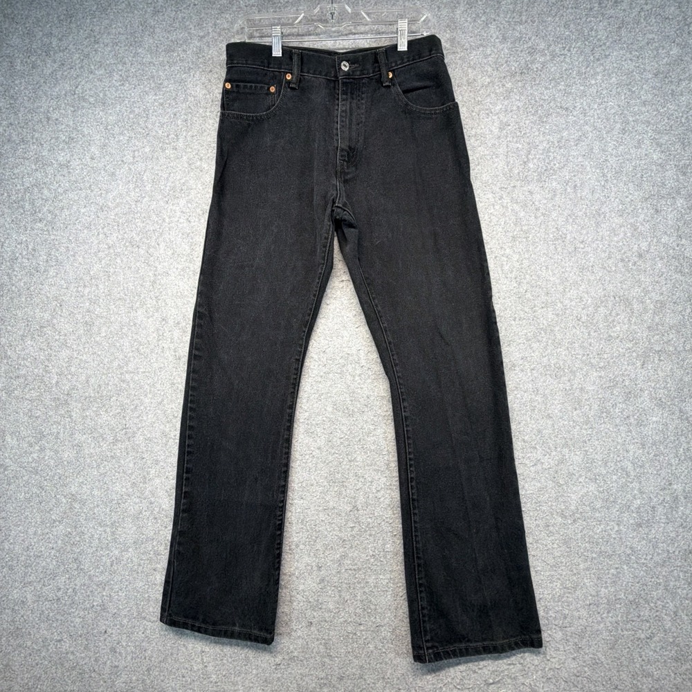 Levi's 517 Black Denim Jeans Bootcut 32x32 (Fits 30x31) Regular Fit Zip
